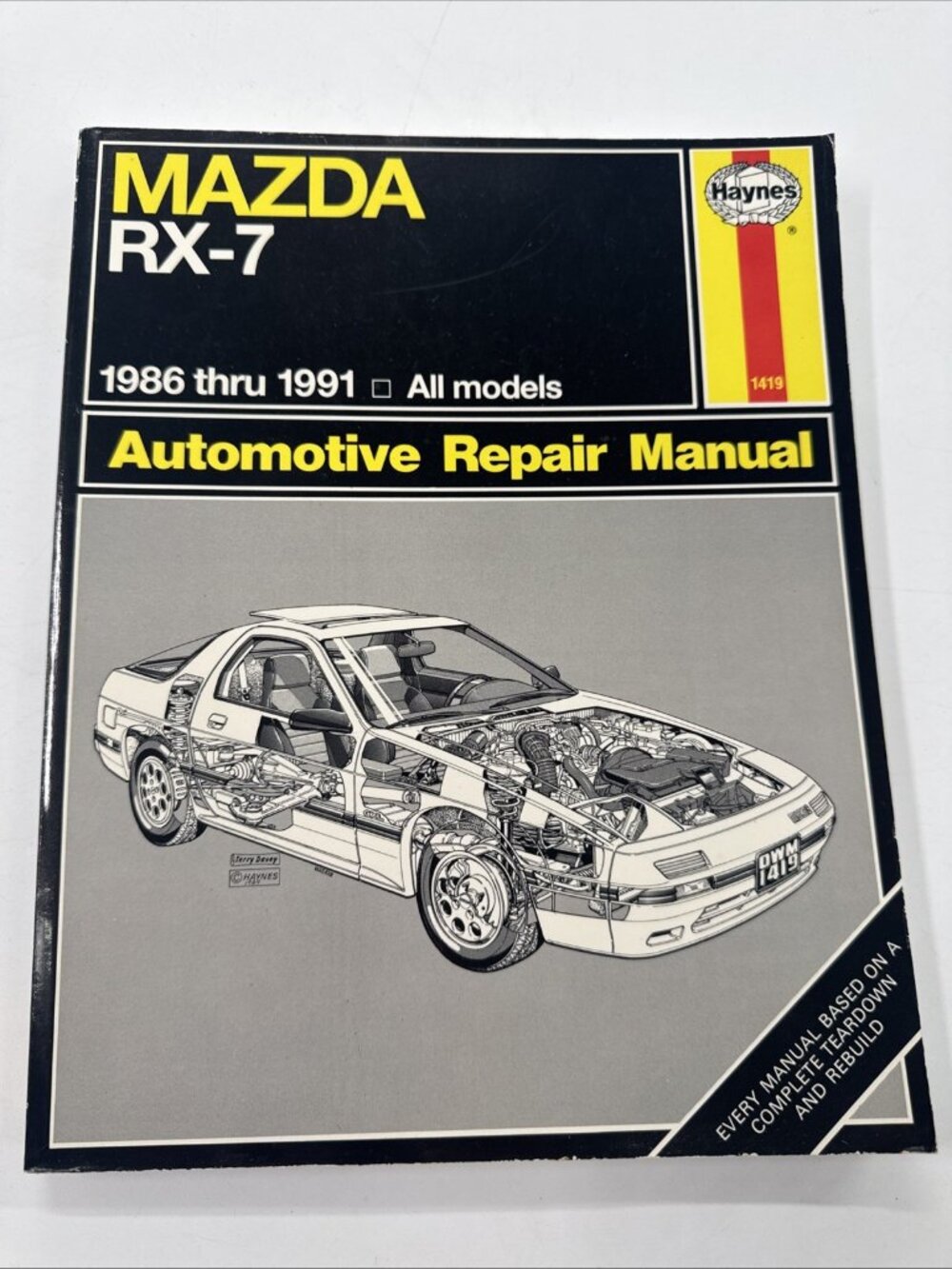 Haynes Mazda RX-7 Repair Manual 1986 - 1991 Automotive 1419 Paperback 1991 VGC